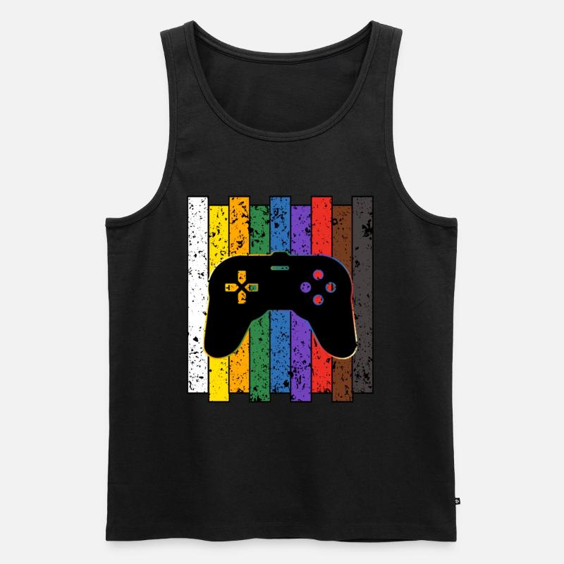 Konsole - Männer Premium Bio Tank Top - Schwarz