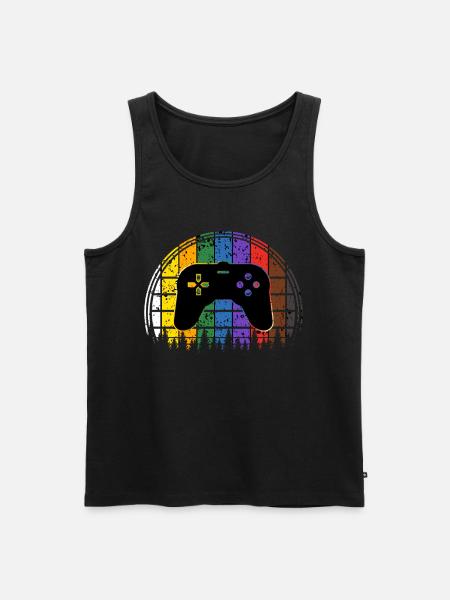 Console - Men's Premium Organic Tank Top - black
