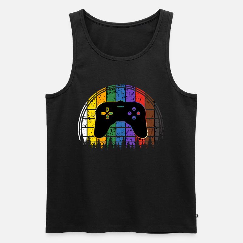 Konsole - Männer Premium Bio Tank Top - Schwarz