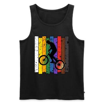 BMX / Bmx Bike / Bike / Gift / Cyclist - Men's Premium Organic Tank Top - black - Front - Michal (187cm)