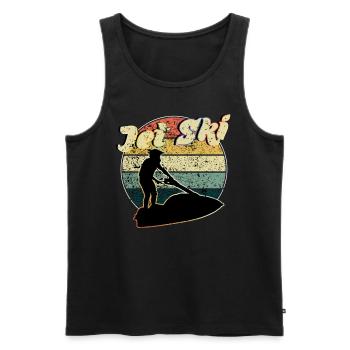 Jet Ski - Men's Premium Organic Tank Top - black - Front - AI Model Male 178 light (178cm)
