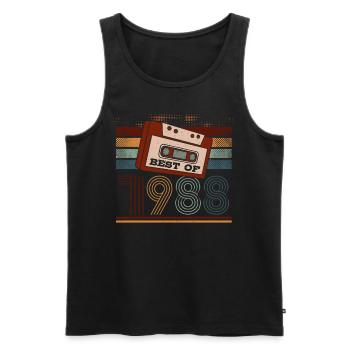 Best Of 1988 | Birthday Shirt | Birthday - Men's Premium Organic Tank Top - black - Front - Michal (187cm)