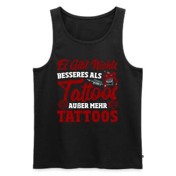 Es Gibt Nichts Besseres Als Tattoos Auber Mehr - Männer Premium Bio Tank Top - Schwarz - Vorne - Michal (187cm)