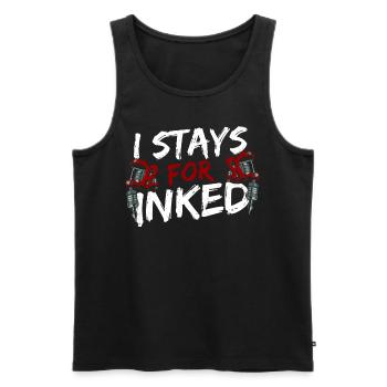 NOT DUE TO TRADEMARK PROBLEMS - Men's Premium Organic Tank Top - black - Front - AI Model Male 178 light (178cm)