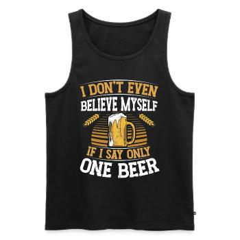 Ne me croyez même pas quand je dis ça - Débardeur bio Premium Homme - noir - Devant - Michal (187cm)