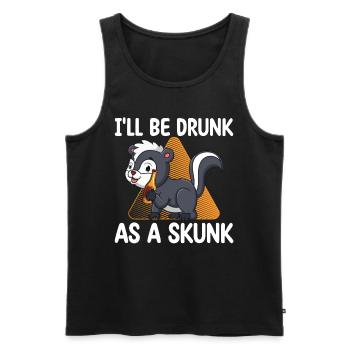 I'll be drunk like a skunk | - Men's Premium Organic Tank Top - black - Front - Michal (187cm)