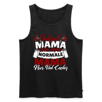Inked Mama Wie Eine Normale Mama Nur Viel Cooler - Männer Premium Bio Tank Top - Schwarz - Vorne - AI Model Male 178 light (178cm)
