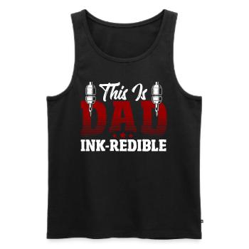 This father is ink-redible tattooists - Men's Premium Organic Tank Top - black - Front - Michal (187cm)