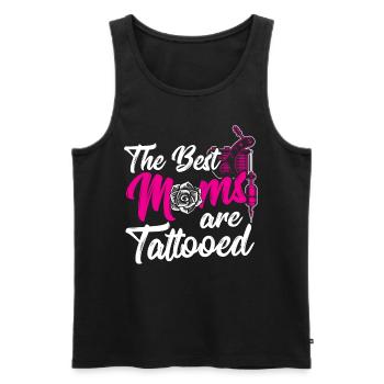 Die Besten Mütter Sind Tätowiert Künstlerische - Männer Premium Bio Tank Top - Schwarz - Vorne - Michal (187cm)
