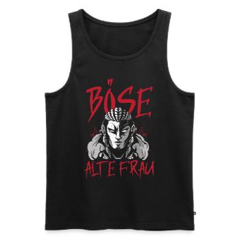 BÖSE ALTE FRAU Tattoo-Thema - Männer Premium Bio Tank Top - Schwarz - Vorne - Michal (187cm)