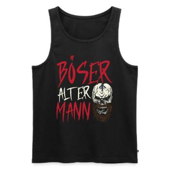 BÖSER ALTER MANN Tattoo-Thema - Männer Premium Bio Tank Top - Schwarz - Vorne - Michal (187cm)