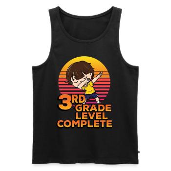 3rd grade Completely funny dab - Men's Premium Organic Tank Top - black - Front - Michal (187cm)