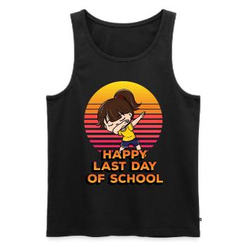 Happy last day of school Funny dabs - Men's Premium Organic Tank Top - black - Front - Michal (187cm)