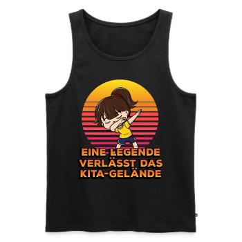 schulkinder t shirt schulkind - Männer Premium Bio Tank Top - Schwarz - Vorne - AI Model Male 178 light (178cm)