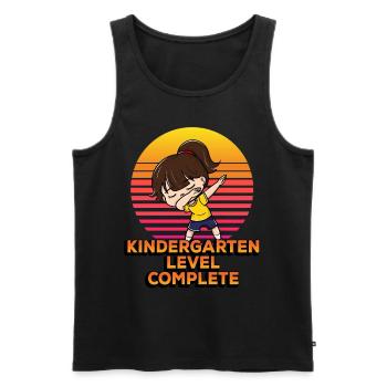 Kindergarten Level Complete Funny Dabbing Student - Men's Premium Organic Tank Top - black - Front - AI Model Male 178 light (178cm)
