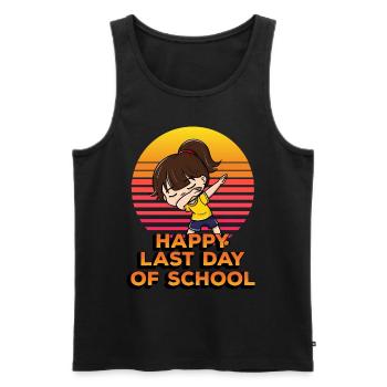 Happy last day of school Funny dabs - Men's Premium Organic Tank Top - black - Front - Michal (187cm)