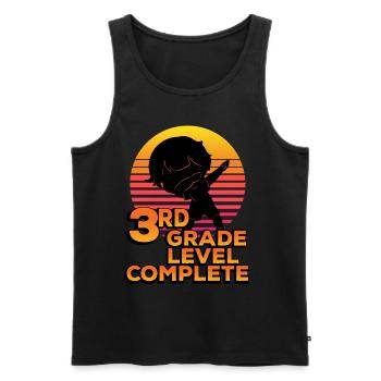 3rd grade Full silhouette dab end - Men's Premium Organic Tank Top - black - Front - Michal (187cm)