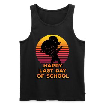 Happy Last Day Of School Silhouette Dab - Men's Premium Organic Tank Top - black - Front - Michal (187cm)