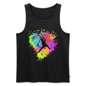 Freestyle Roller - Männer Premium Bio Tank Top - Schwarz - Vorne - Michal (187cm)