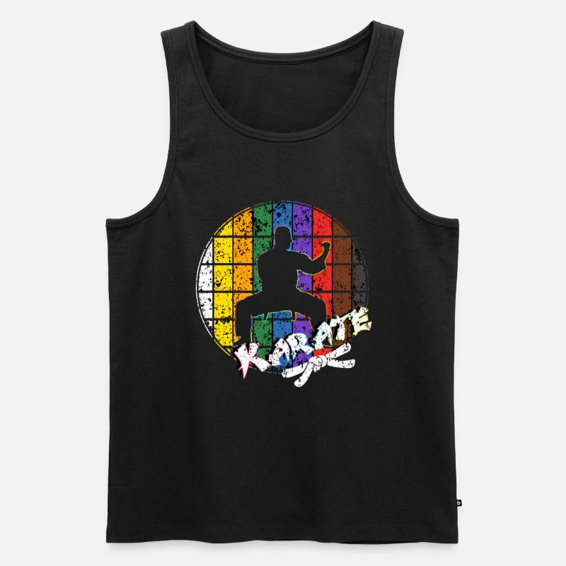 Karate - Männer Premium Bio Tank Top - Schwarz
