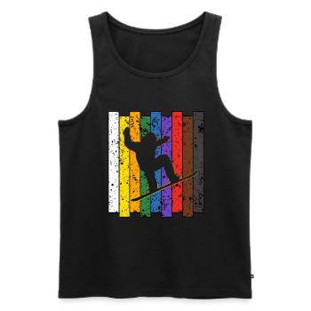 Snowboarding - Men's Premium Organic Tank Top - black - Front - AI Model Male 178 light (178cm)