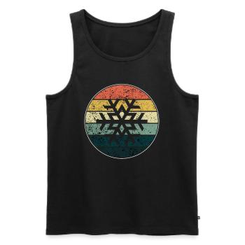 Snowflake - Men's Premium Organic Tank Top - black - Front - Michal (187cm)