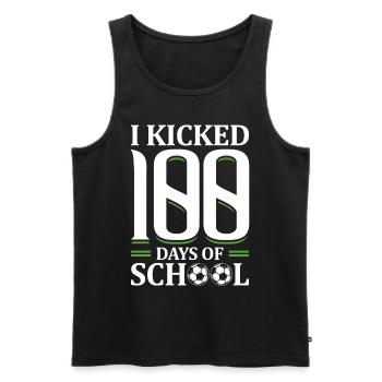 J’ai botté 100 jours d’école Sporty - Débardeur bio Premium Homme - noir - Devant - Michal (187cm)