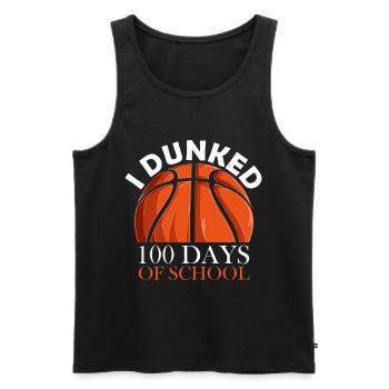 I sunk 100 days of school sports - Men's Premium Organic Tank Top - black - Front - AI Model Male 178 light (178cm)