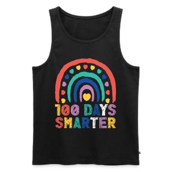 100 Days Smarter 100th Day School Event - Men's Premium Organic Tank Top - black - Front - Michal (187cm)