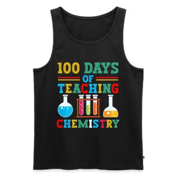 100 Tage Chemieunterricht Für Lehrer Der - Männer Premium Bio Tank Top - Schwarz - Vorne - AI Model Male 178 light (178cm)