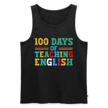 100 Tage Englischunterricht Für Schulfachlehrer - Männer Premium Bio Tank Top - Schwarz - Vorne - AI Model Male 178 light (178cm)