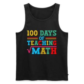100 Tage Mathematikunterricht Schulfachlehrer - Männer Premium Bio Tank Top - Schwarz - Vorne - AI Model Male 178 light (178cm)