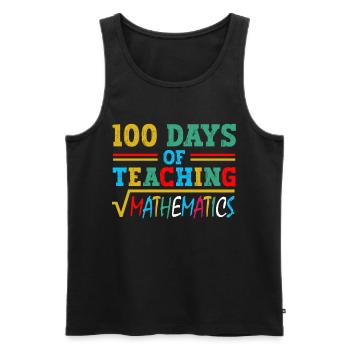 100 Tage Mathematikunterricht Für Schulfachlehrer - Männer Premium Bio Tank Top - Schwarz - Vorne - AI Model Male 178 light (178cm)