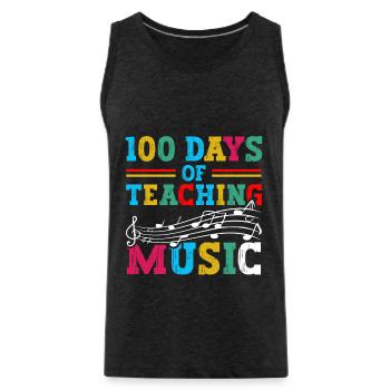 100 Tage Musikunterricht Schulfachlehrer - Männer Premium Bio Tank Top - Anthrazit - Vorne - Alexander (188cm)