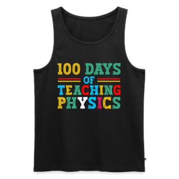 100 Tage Physikunterricht Schulwissenschaftliche - Männer Premium Bio Tank Top - Schwarz - Vorne - AI Model Male 178 light (178cm)