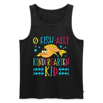 O-fish-ally kindergarten child 100 days in - Men's Premium Organic Tank Top - black - Front - AI Model Male 178 light (178cm)