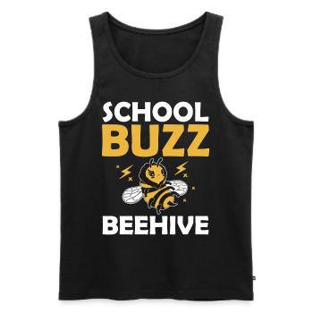 Schule Buzz Beehive Bumble Bee 100 Tage Schulhumor - Männer Premium Bio Tank Top - Schwarz - Vorne - AI Model Male 178 light (178cm)