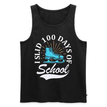 J’ai glissé 100 jours de sport scolaire - Débardeur bio Premium Homme - noir - Devant - AI Model Male 178 light (178cm)