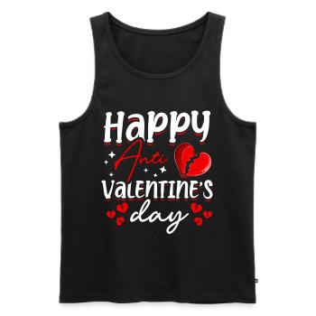 Happy Anti-valentinstag Haters Herz Gebrochen - Männer Premium Bio Tank Top - Schwarz - Vorne - Michal (187cm)
