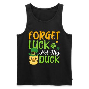 Forget Happiness Pet My Duck Animal St. - Men's Premium Organic Tank Top - black - Front - Michal (187cm)