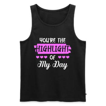 You are the highlight of my daily - Men's Premium Organic Tank Top - black - Front - AI Model Male 178 light (178cm)