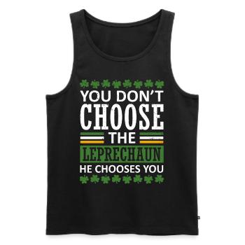 Les vibrations Leprechaun-st.-patrick’s-day-vibes que vous recherchez - Débardeur bio Premium Homme - noir - Devant - Michal (187cm)