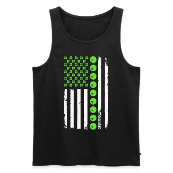 Bowling Athletic Sports Amerikanische Flagge St. - Männer Premium Bio Tank Top - Schwarz - Vorne - AI Model Male 178 light (178cm)