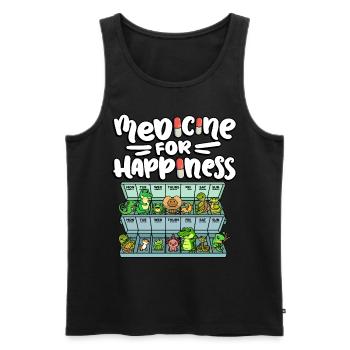 Medizin Für Das Glück Reptil Wildlife Tierretter - Männer Premium Bio Tank Top - Schwarz - Vorne - Michal (187cm)