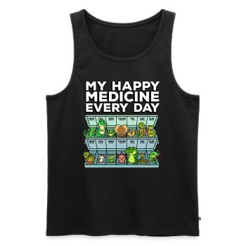 Medizin Für Das Glück Reptil Wildlife Tierretter - Männer Premium Bio Tank Top - Schwarz - Vorne - Michal (187cm)