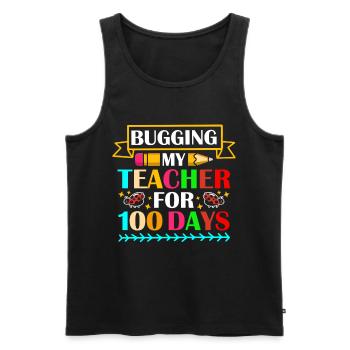 My teacher nerves for 100 days 100th day of school - Men's Premium Organic Tank Top - black - Front - AI Model Male 178 light (178cm)