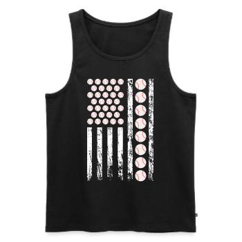 American Sports Baseball Flag Athletic Ballspiel - Männer Premium Bio Tank Top - Schwarz - Vorne - AI Model Male 178 light (178cm)
