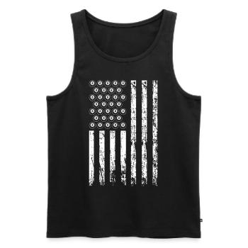 American Sports Billiards Flag Athletic - Débardeur bio Premium Homme - noir - Devant - AI Model Male 178 light (178cm)