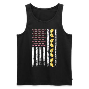 American Carnival Masquerade Mardi Gras - Men's Premium Organic Tank Top - black - Front - Michal (187cm)