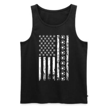 American Sports Soccer Flag Football Athletic - Débardeur bio Premium Homme - noir - Devant - AI Model Male 178 light (178cm)